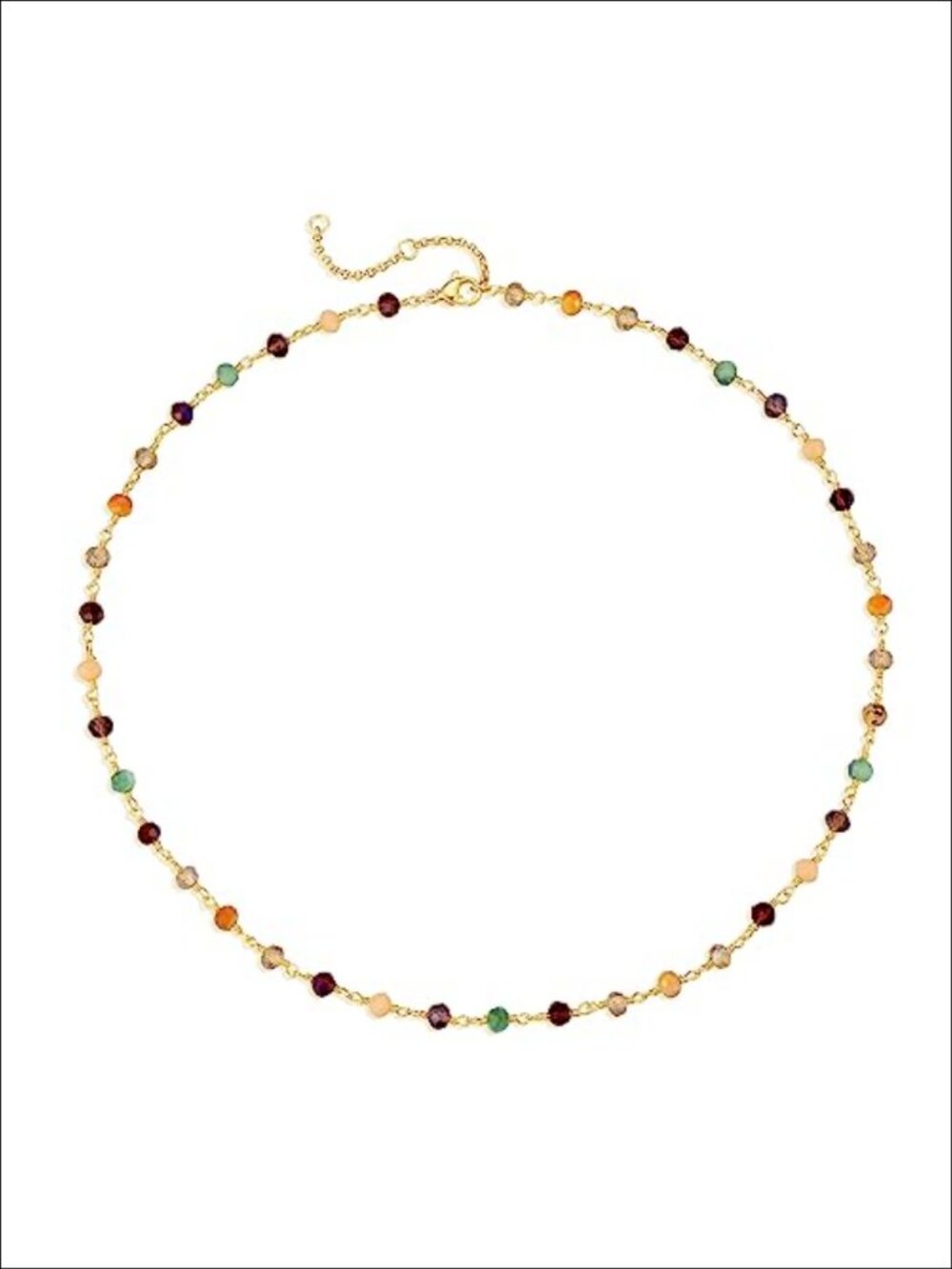 14K Gold Plated Beaded Pearl Choker Necklace with Lobster Clasp